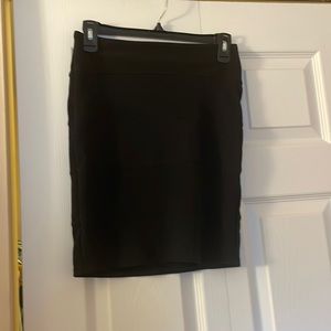 Black mini skirt